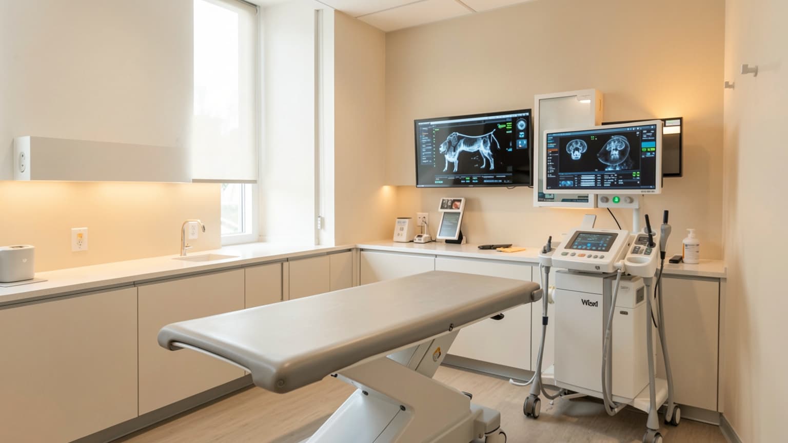 Veterinary emergency clinic examination room for when to take dog to emergency vet triage